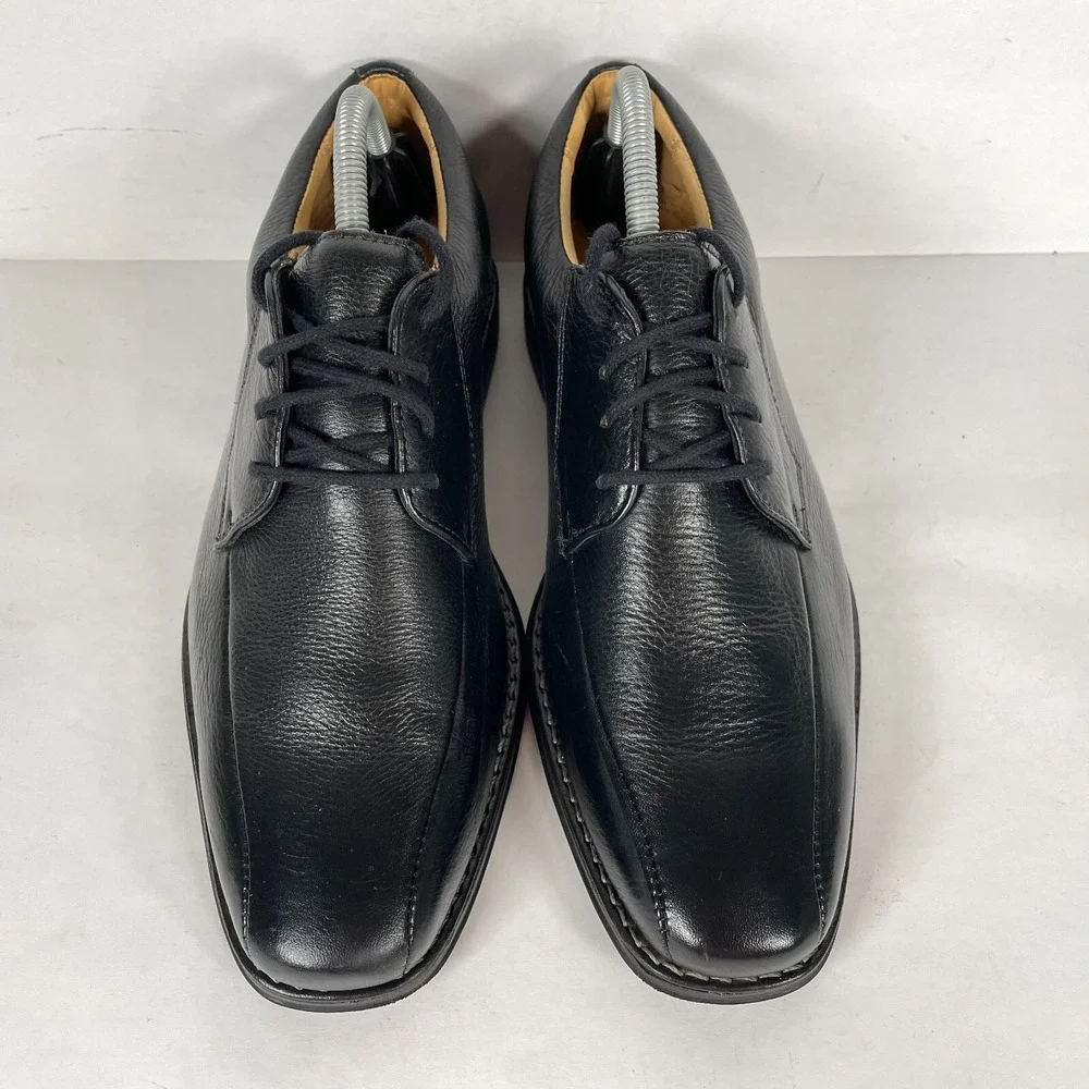 Sandro Moscoloni Belmont Mens Size 8 D Black Pebbled Leather Bicycle Toe Shoes